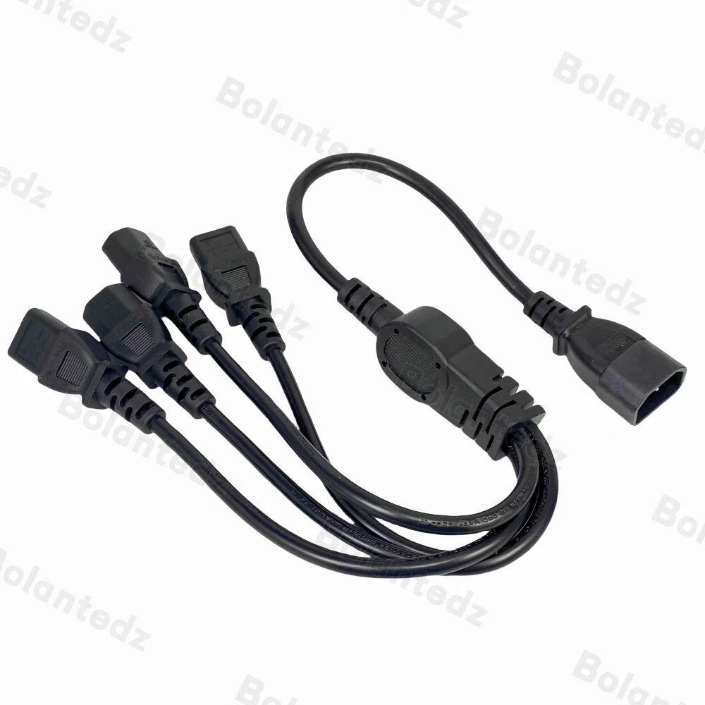Conector macho IEC 320 C14 de alta calidad a cable de alimentación divisor tipo Y hembra 4XC13, C14 a 4 x C13, 250V/10A - imagen 5