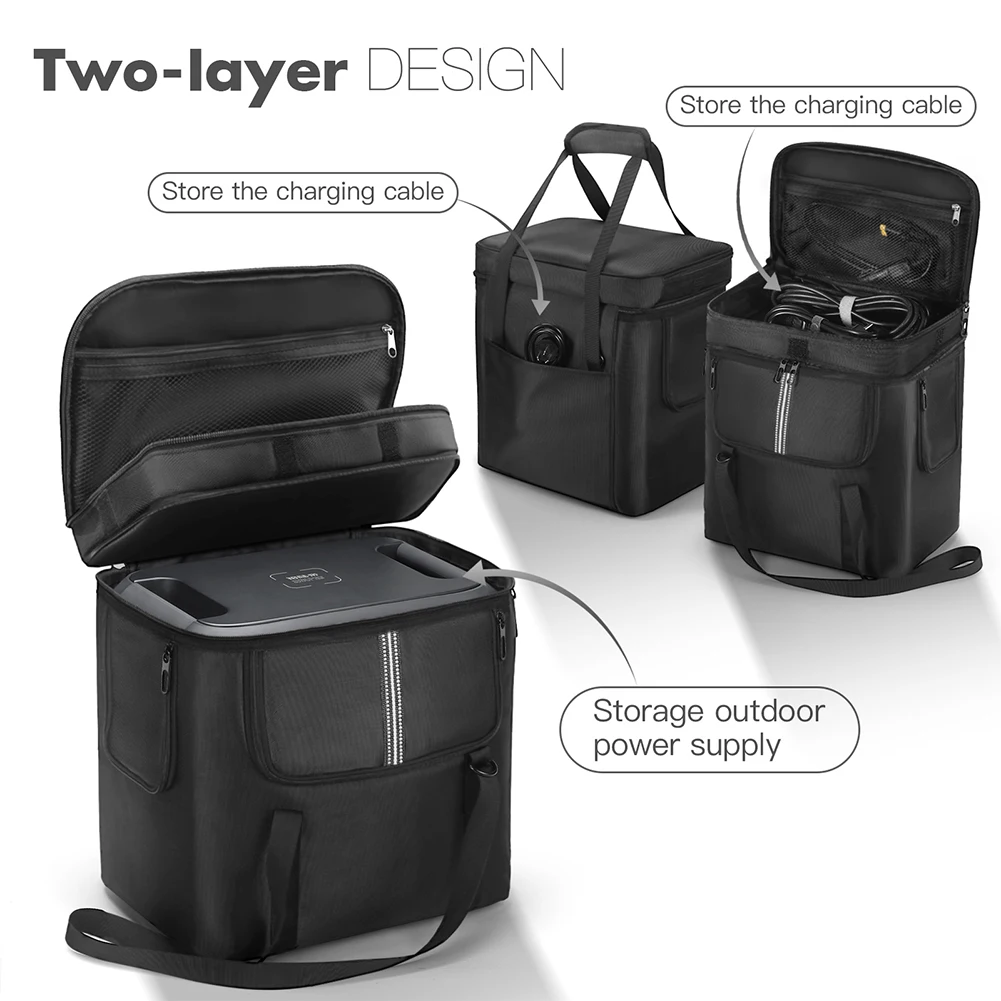 Estuche de transporte para estación de energía portátil BLUETTI AC180/AC2A bolsa de almacenamiento de viaje impermeable anticaída con correa para el hombro y asa - imagen 5