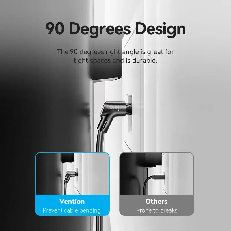 Vention-Cable Ethernet CAT8 para ordenador, dispositivo con rotación de 2000 grados, 40Gbps, 360 MHz, Internet Lan, para enrutador PS 4 RJ45 - imagen 3