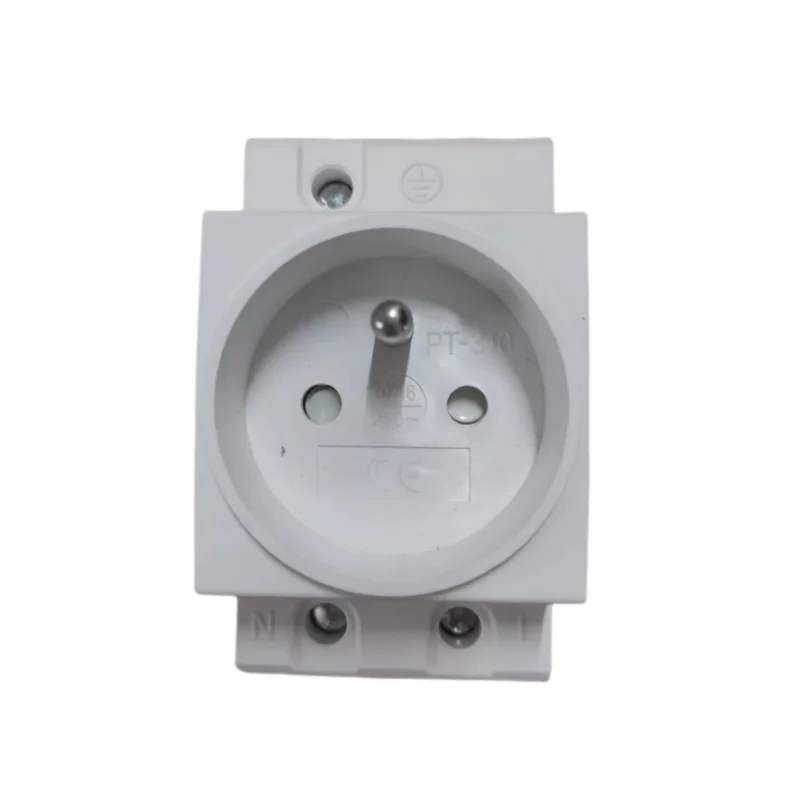 Enchufe de alimentación de CA estándar FR, montaje Modular en Riel Din de 35mm, 16A, 250V, Conector de CA gris, residencial, uso Industrial - imagen 2