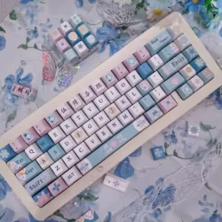 Chreey Teclas PBT Dye-Sub Tema Caleidoscopio para Gaming y Anime