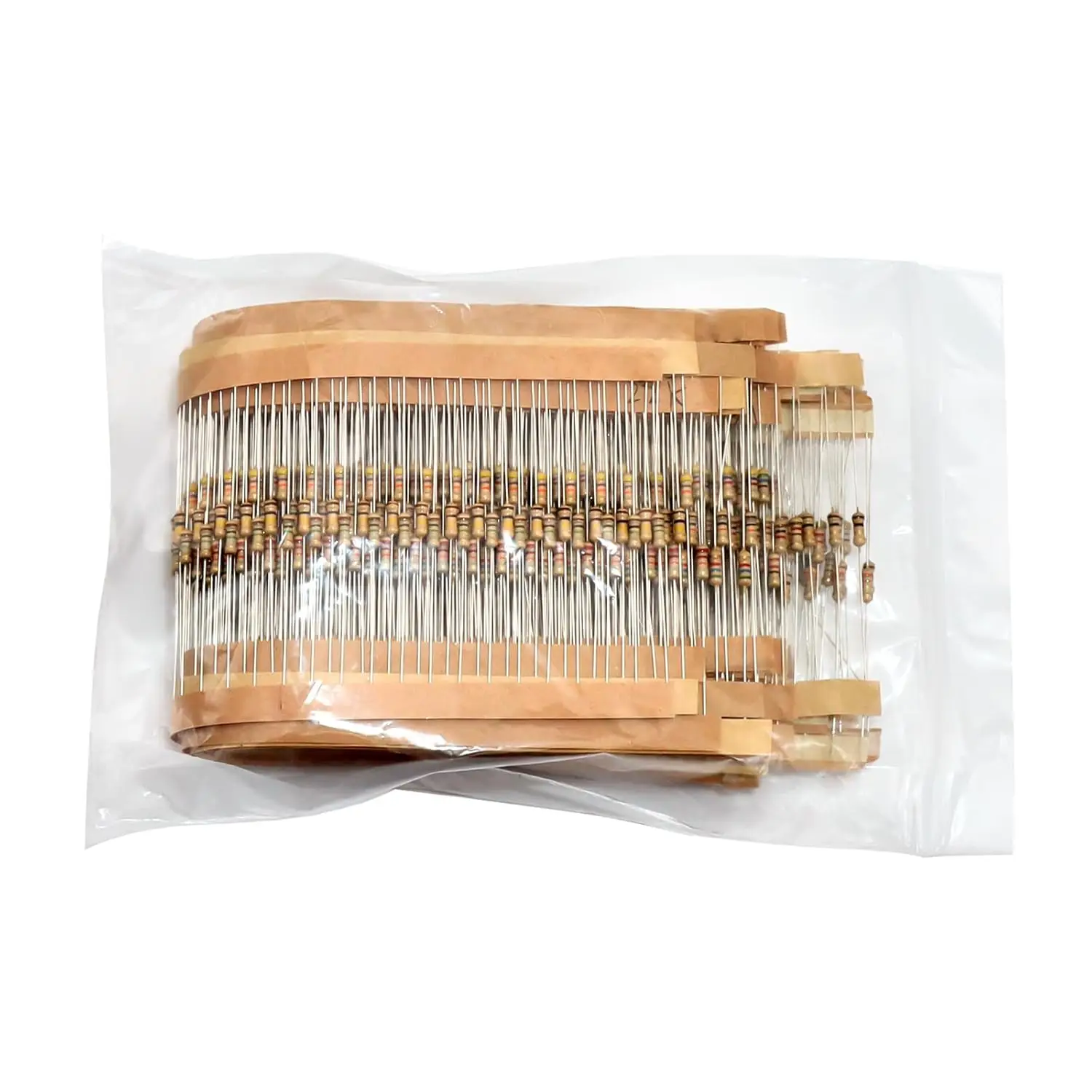 Kit de resistencias de 25 valores, 1000 Uds., Kit surtido de 1/4W, resistencia de película de carbono, juego de resistencias eléctricas 5%, resistencia surtida