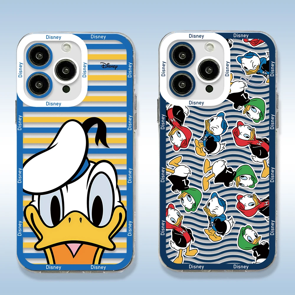 Bonita funda de teléfono Pato Donald para Xiaomi Redmi Note 13 12 12C 11 10 10C 13C 10s 9 9s 9A 9T 9C 8 7 Pro Max 4G 5G cubierta transparente - imagen 3