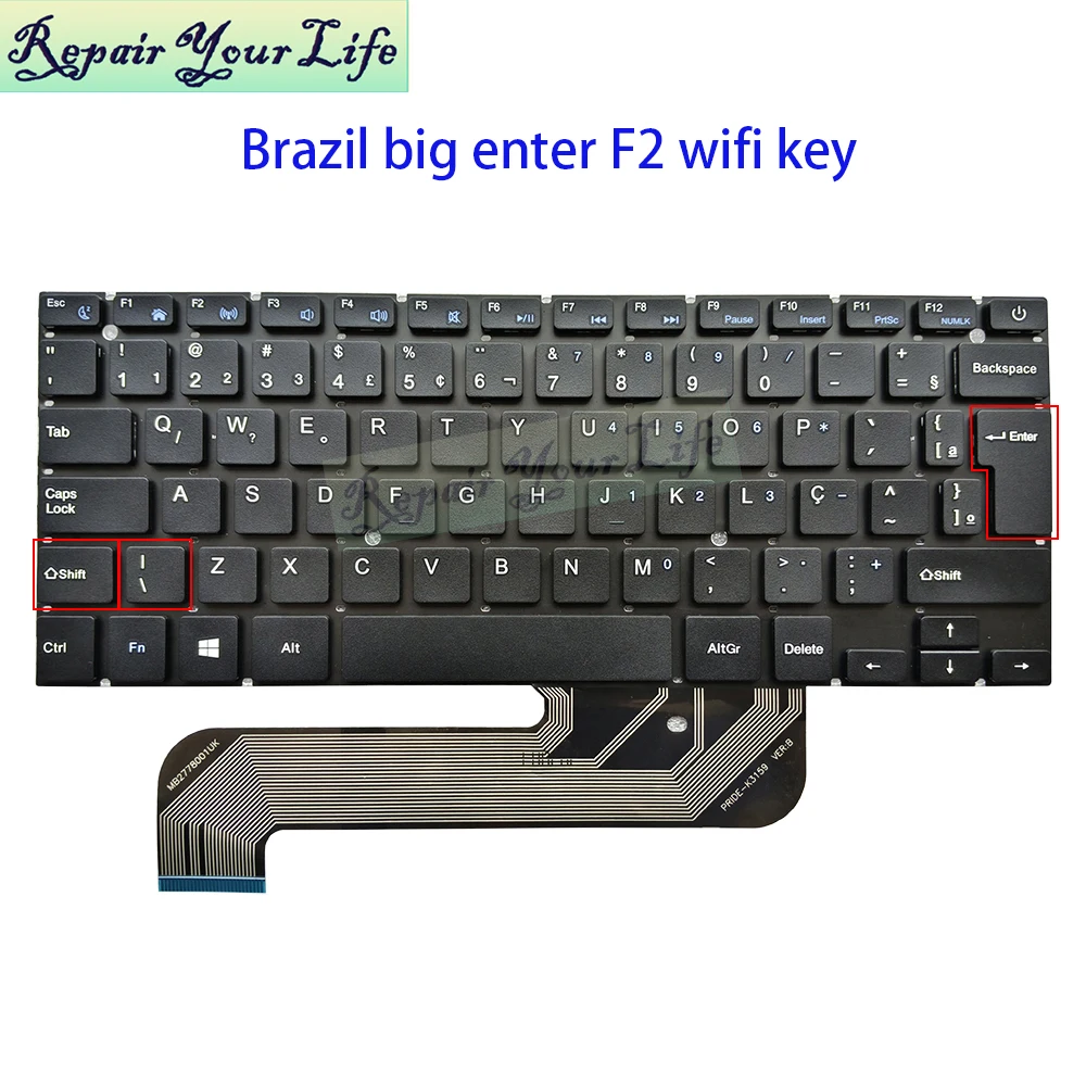 Teclado brasileño checo alemán para Compaq Presario CQ25 CQ-25 PT-BR portugués F0001-023 MB 2778010 Teclado para portátil UK PRIDE-K3159 - imagen 5