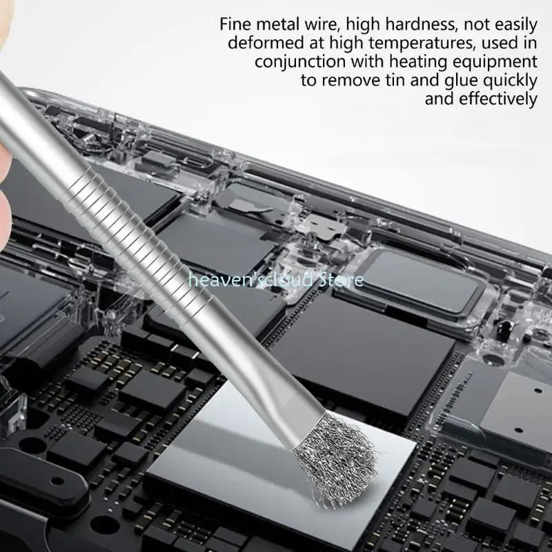 Y88B Double Purpose Repair Brush 2-in-1 Solder Pad Cleaning Tool Upgrades for Effective Electronics Maintenance