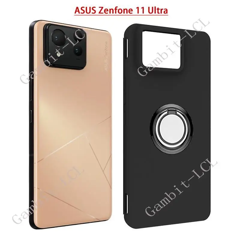 Para ASUS Zenfone 11 Ultra 11Ultra AI2401 ASUS_AI2401_H soporte de anillo trasero funda de teléfono silicona suave TPU Original a prueba de golpes - imagen 3