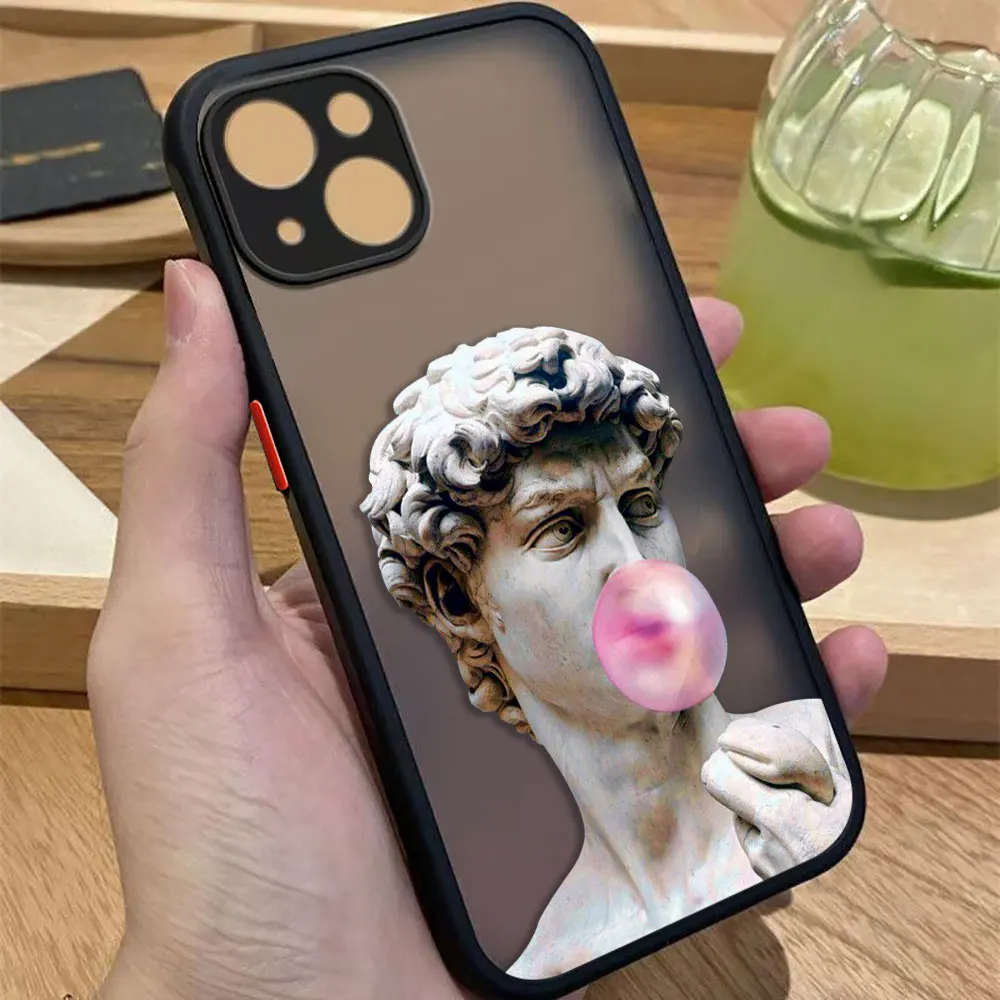 Funda de teléfono mate clásica vintage m-mona Lisa para iPhone Apple 16 16E 15 11 12 13 14 Pro Max Mini SE 8 7 Plus TPU carcasa DIY - imagen 5