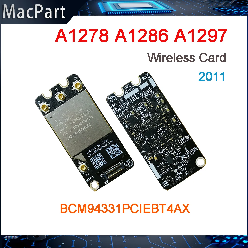 Tarjeta de aeropuerto WiFi Original BCM94331PCIEBT4AX Bluetooth 3,0 para MacBook pro A1278 A1286 A1297 - modelos 2011 y 2012
