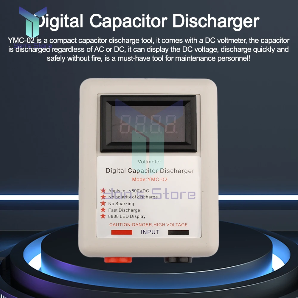 Condensador de batería de 800V, descargador rápido, herramienta de descarga de alto voltaje, reparación electrónica, bolígrafo Digital, herramienta de descarga rápida - imagen 2