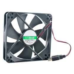 Ventilador USB de 120 mm para router y TV Box, 12 V