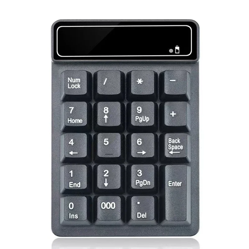 Teclado inalámbrico Bluetooth con número Usb, 2,4G, pantalla Digital, recargable, Mini teclado inteligente numérico de 19 teclas, suministros de oficina - imagen 4