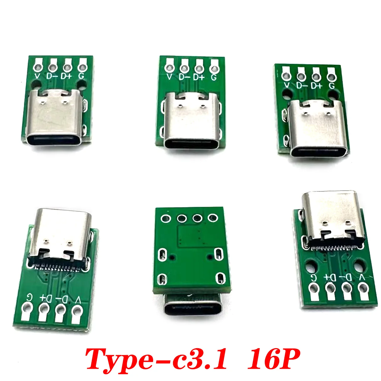Conector USB 3,1 tipo C, adaptador de placa PCB de prueba de 16 pines, conector 16P para transferencia de Cable de línea de datos - imagen 5