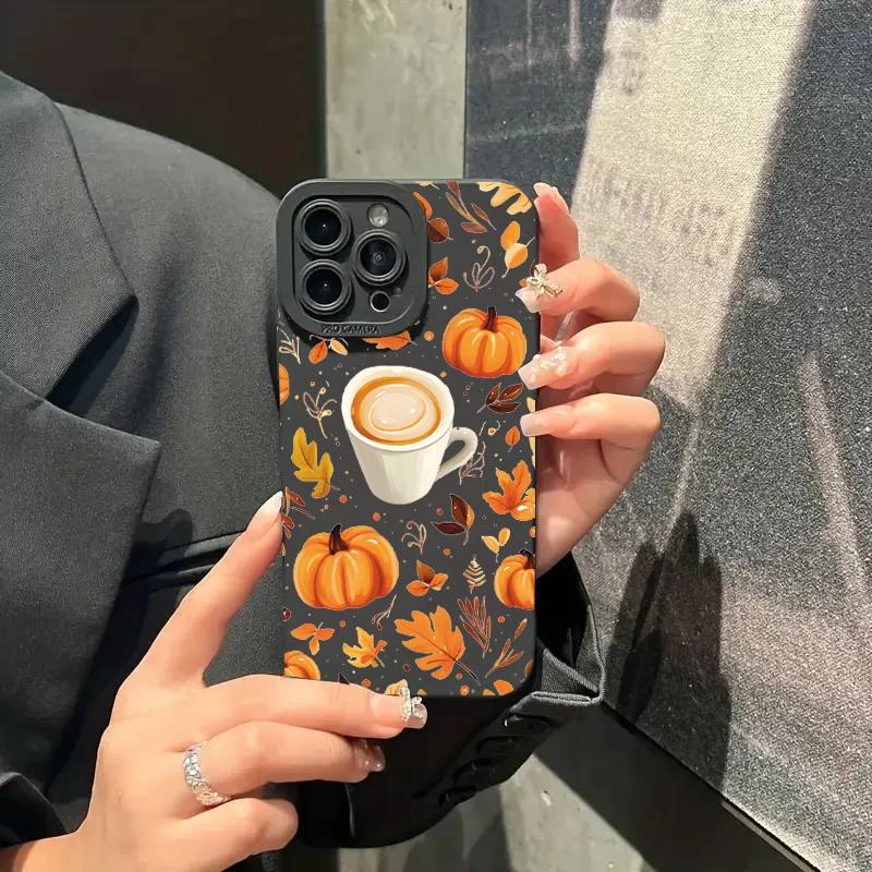 Funda de teléfono Coffer de calabaza de otoño para Xiaomi Redmi Note 14 13 12 11 Pro Plus 5G 12S 11S 10S Redmi 13C 14C 12 funda suave de silicona - imagen 3