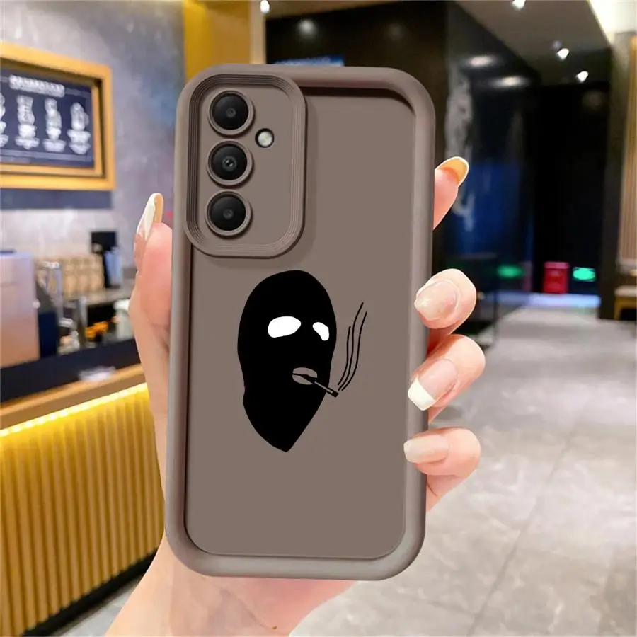Funda de teléfono para Samsung Galaxy A55 A25 A26 A35 A52 A22 A21s A24 A32 A33 A54 A36 A73 A56 TPU suave hombre enmascarado - imagen 3