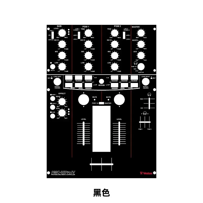 Vestax PMC-05 Pro IV Panel mezclador PVC autoadhesivo whisky pegatinas personalizables coloridas - imagen 3