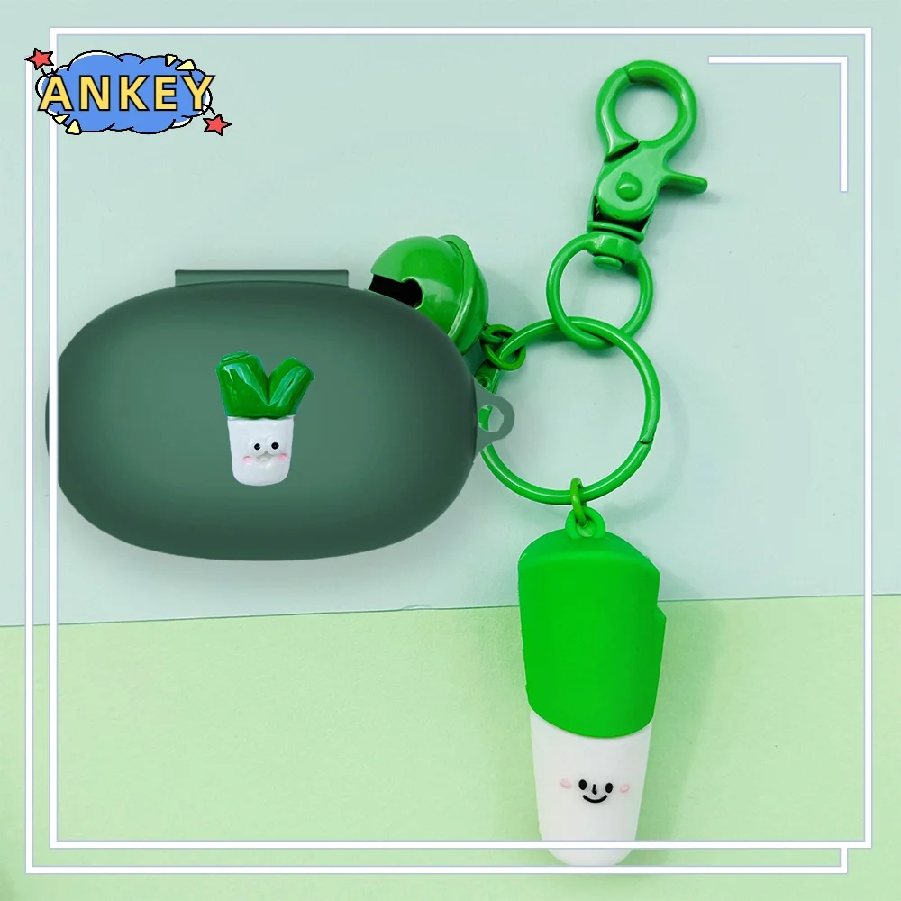 Funda de silicona para JBL Endurance Peak 2 3, cubierta protectora suave de dinosaurio verde, piel de auriculares con colgante - imagen 5