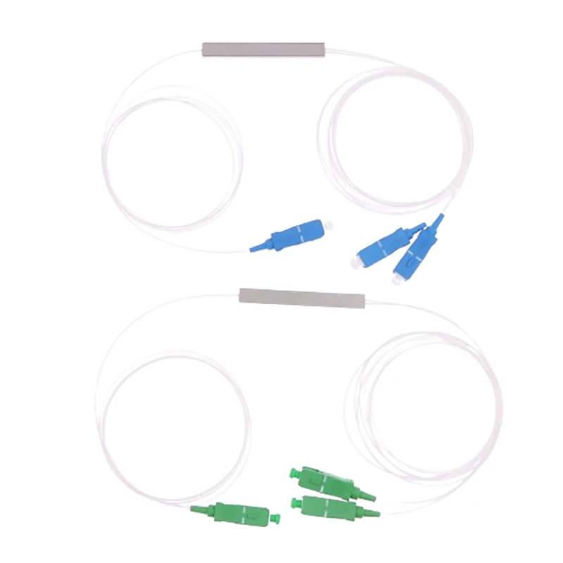 ✈ 1 unidad de divisor de fibra óptica FTTH monomodo PLC divisor 1x2 SC/APC SC/UPC Mini sin bloqueo 1*2 SC APC/UPC conector