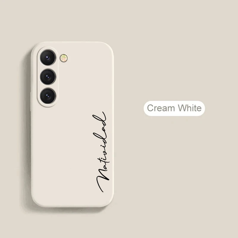 Funda DIY de silicona líquida suave con iniciales de nombre personalizado para Samsung S24 S23 S22 S21 S20FE Ultra Plus, funda para S23FE - imagen 4