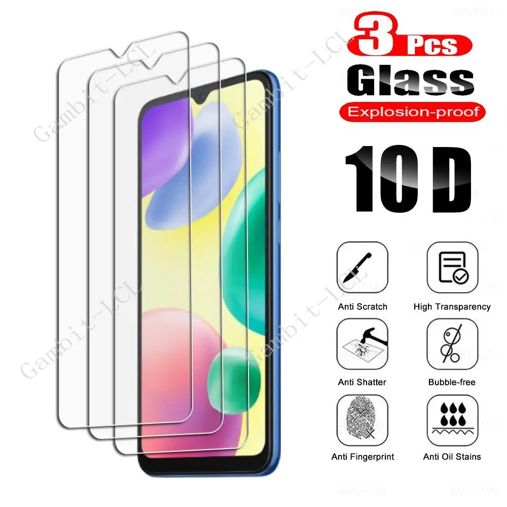 3 uds para Xiaomi Redmi 10A 10C 10 Prime 9T 8A Pro 9 Power 9A 9AT 9C 9i 7A 7 8 6 6A 11 película protectora de pantalla de vidrio templado