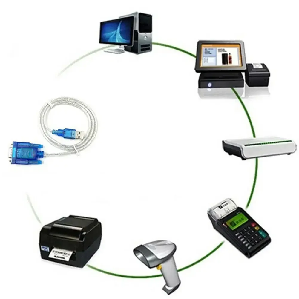 USB 2,0 a Serial RS-232 DB9 9Pin ch341 Chipset 80cm con adaptador hembra USB RS232 Cable convertidor para puerto COM serie WIN10 - imagen 2