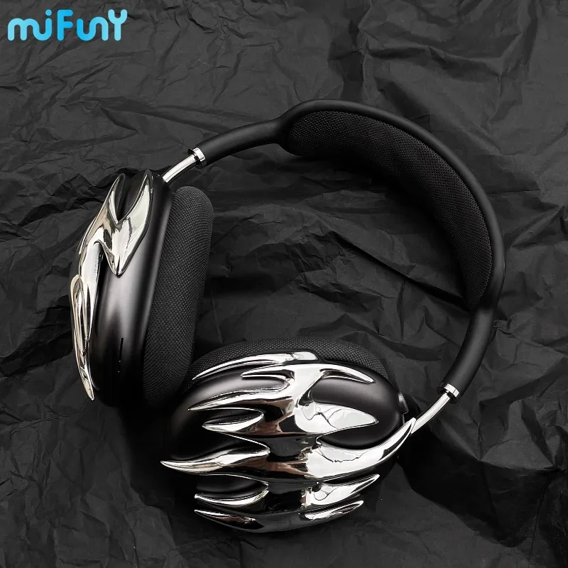 MiFuny-funda Airpods Max de llama blanca, fundas creativas de resina para auriculares, funda protectora para accesorios de auriculares, regalo Y2K