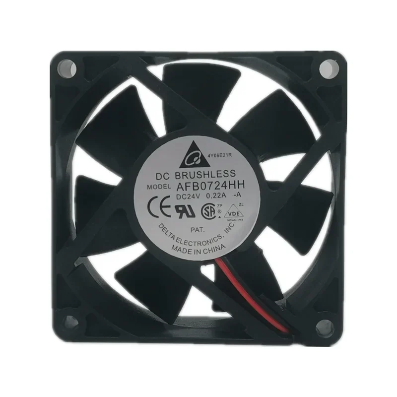 Nuevo delta AFB0724HH 7025 24V 0.22a ventilador de refrigeración de potencia inversor de dos cables - imagen 5