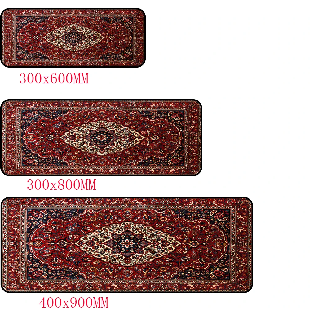Alfombra persa exquisita XXL, alfombrilla grande para ratón, alfombrilla para mesa de juegos, accesorios adecuados para jugadores, oficina de juegos, lavable, antideslizante - imagen 2