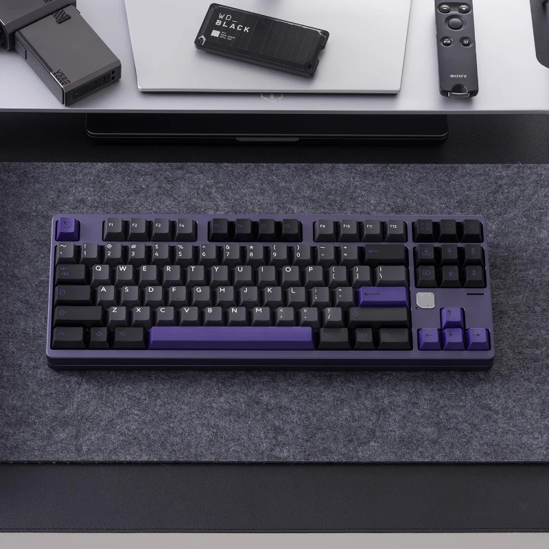 Teclas PBTfans Purpolch R3, teclado mecánico personalizado, Material ABS, teclas de dos colores, teclas MX Cheery, altura de fábrica - imagen 5