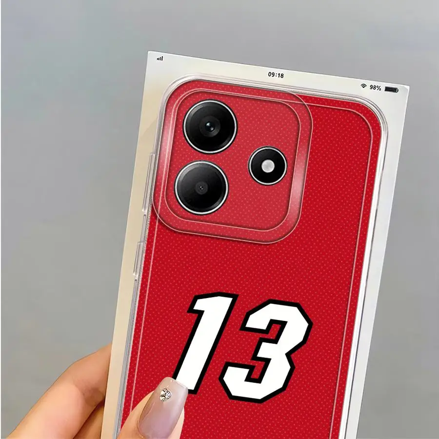 Funda transparente con diseño Digital de baloncesto para Xiaomi Redmi Note 11 14 13 12 Pro Plus 8 10S 11S 12S 10Lite 9 10Pro - imagen 5