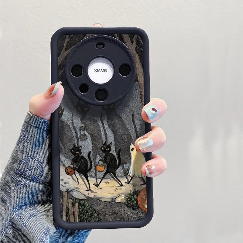 Para Funda Honor Magic7 Magic6 Magic5 Pro Lite Magic 7 6 5 200 90 Pro Lite Honor200 Funda Dark Monster hombres mujeres Funda de teléfono de gato