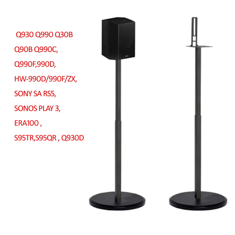 Soporte Suelo Altavoz Columna Redonda Ajustable 82-114cm