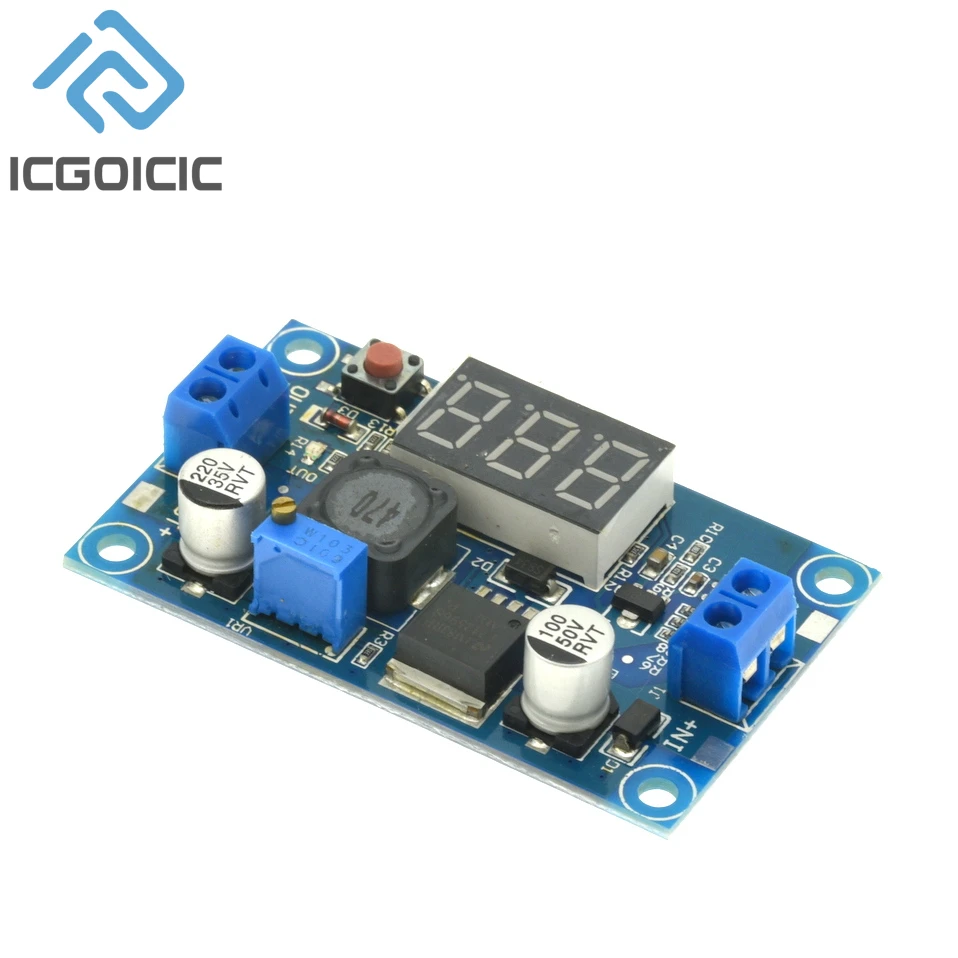 LM2596 DC convertidor reductor regulador de voltaje pantalla LED voltímetro 4,0 ~ 40 a 1,3-37V adaptador Buck fuente de alimentación ajustable - imagen 2