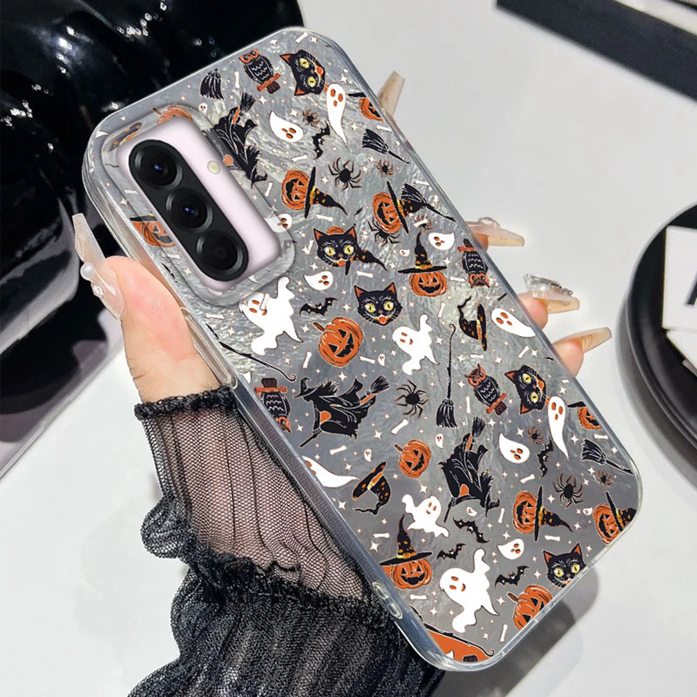 Funda de teléfono de Halloween para Samsung Galaxy A56 A07 A17 A55 A36 A26 A16 A53 A06 A14 A24 A34 A54 A15 A12 funda con bonito diseño de calabaza - imagen 3