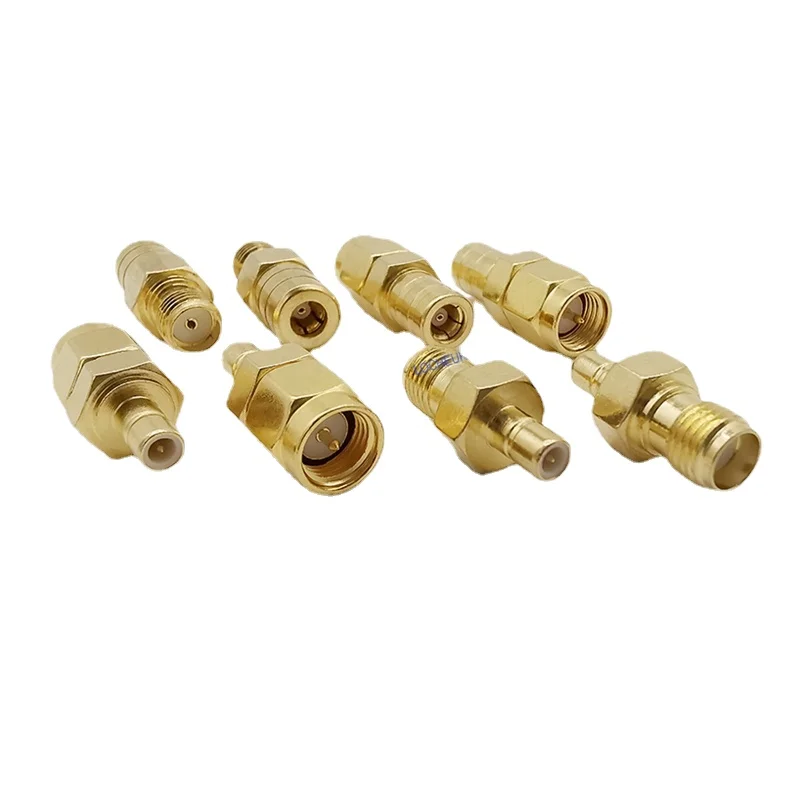 Conector recto SMA a SMB macho y hembra, adaptador macho SMB a SMA hembra, convertidor de prueba, Latón chapado en oro de alta calidad, 2 unids/lote - imagen 2