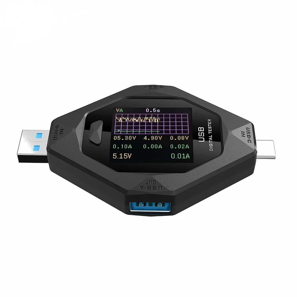 Probador de corriente de voltaje USB DC 3 6V a 32V 0 1A a 8A analizador de detección de energía herramienta de prueba multifunción medidor de Monitor - imagen 5