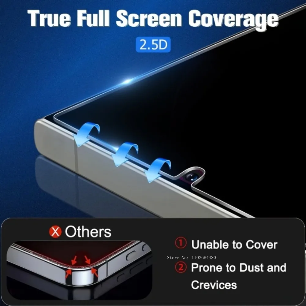 3 piezas de vidrio templado de privacidad con un clic para Samsung galaxy S26 Plus S26 sin polvo para galaxy S26 Ultra antiespía antihuellas - imagen 3