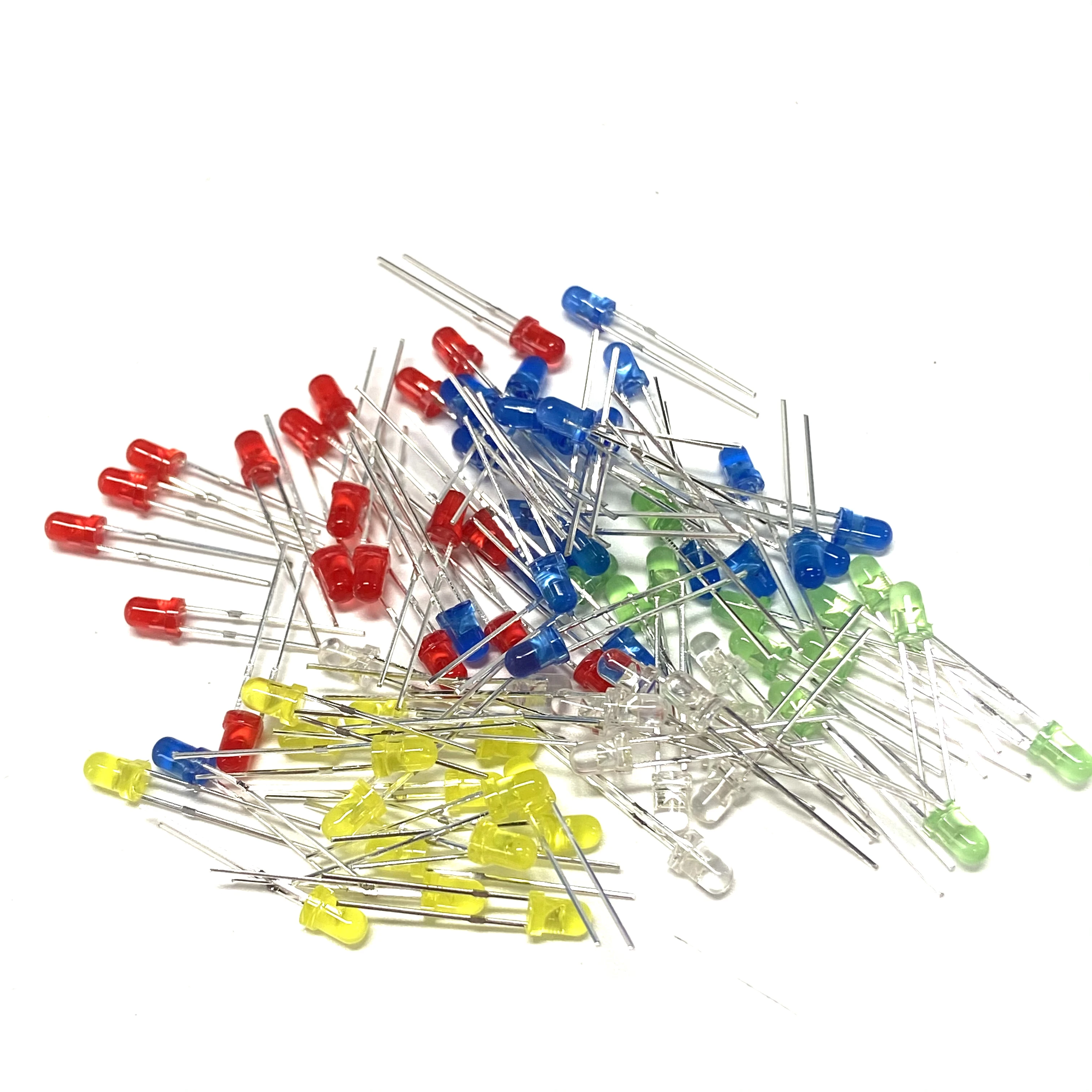 1000 Uds 3MM LED diodo emisor lámpara cuenta burbuja LED F3 rojo verde amarillo azul blanco LED diodo emisor - imagen 5