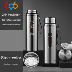 Termo de Acero Inoxidable con Taza para Té
