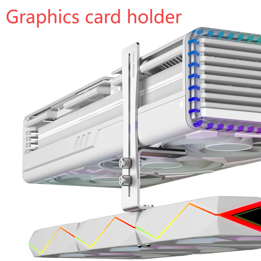 Soporte fijo para GPU pequeño, soporte para conector GPU de aluminio resistente al desgaste, estante de soporte para tarjeta de vídeo a prueba de herrumbre para montaje de ordenador DIY - imagen 2