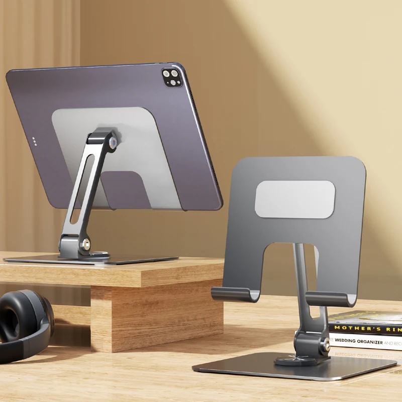 TT-100 4,7 "-12,9" 10 "11" rotación ajustable de acero plegable soporte de escritorio para tableta soporte de abrazadera para teléfono girar - imagen 2