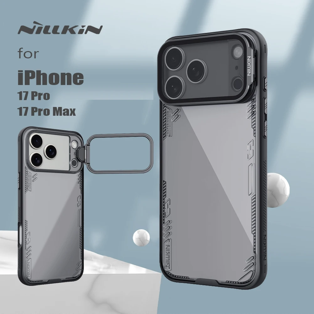Nillkin para iPhone 17 Pro Max / 17 Pro funda iceblade Prop soporte de cámara lente transparente 360 protección completa contraportada - imagen 2
