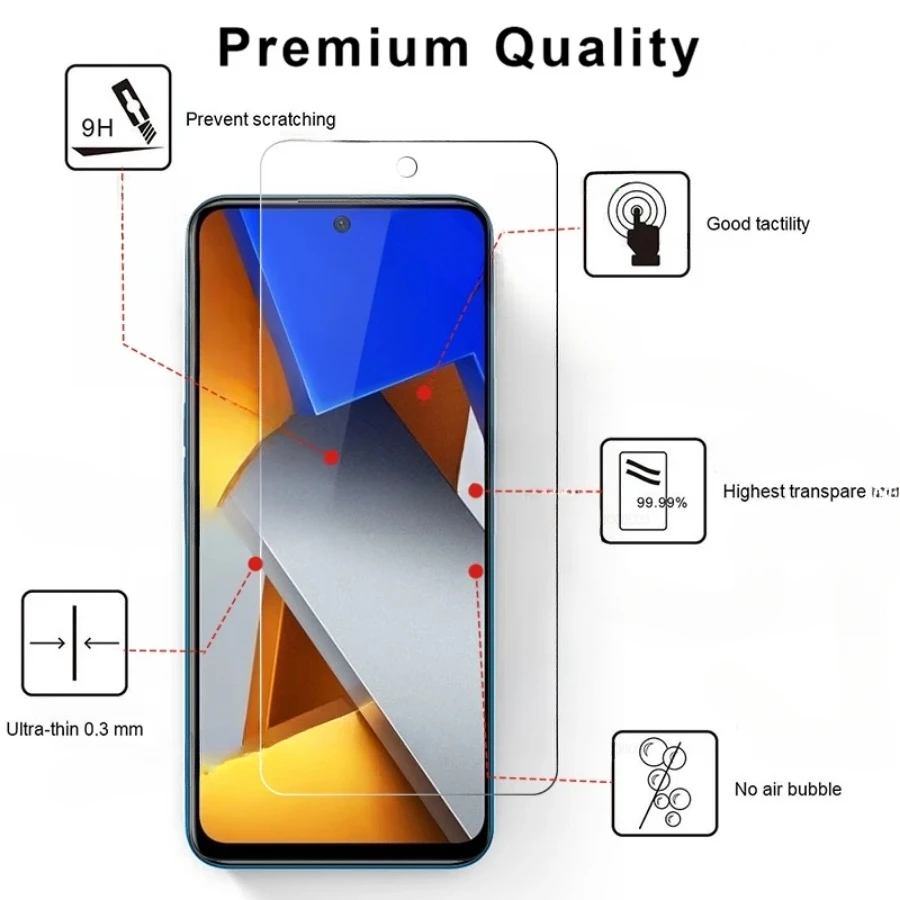 Vidrio protector 4 en 1 para cámara Xiaomi Poco M4 Pro 4G, Poco M3 F3 F4 X4 X5 X6 X7 Pro 5G - imagen 3