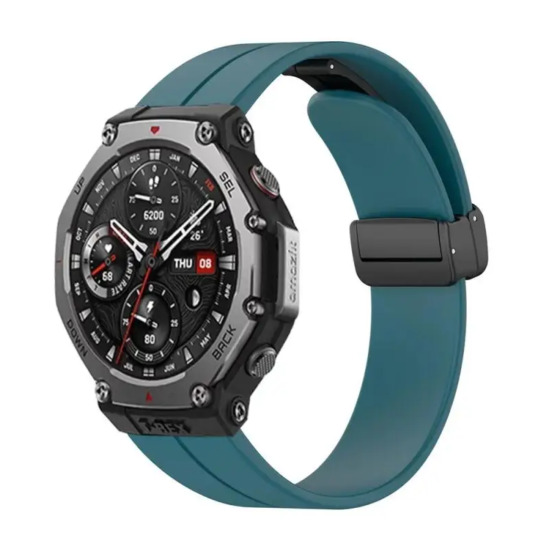 Correa de silicona para Huami Amazfit t-rex 3, Correa con hebilla magnética plegable para Amazfit t-rex 3, accesorios para reloj inteligente, Correa - imagen 3