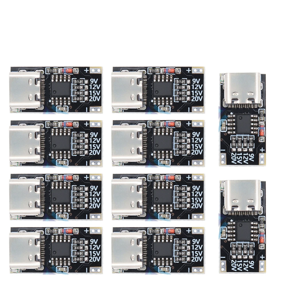 10 Uds PD/QC/AFC TYPE-C Placa señuelo módulo de refuerzo USB PD3.0 2,0 PPS/QC4 + FCP AFC tipo c disparador Detector de poligulación carga rápida de energía