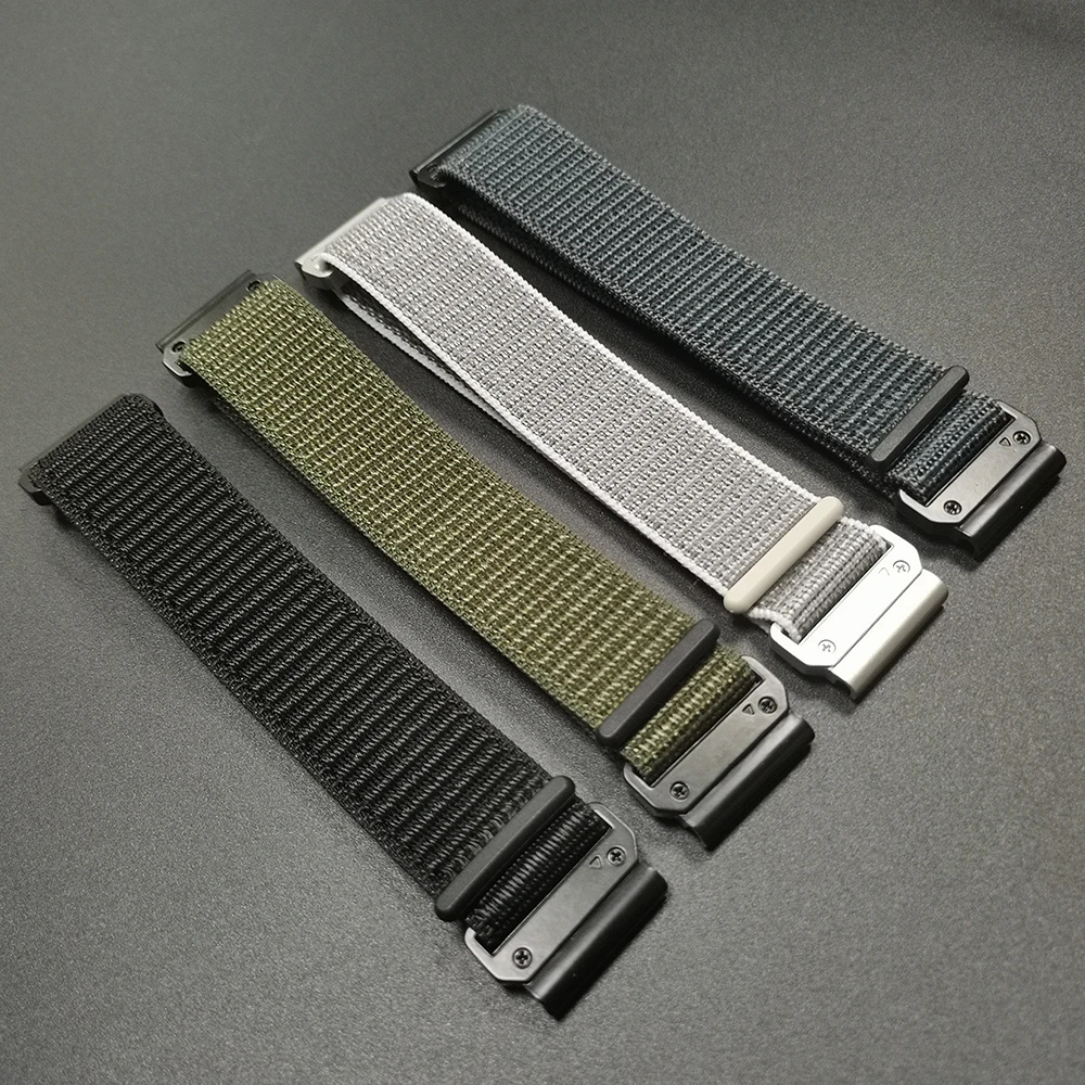 Correa de nailon de 22 y 26mm para Garmin Enduro 3 Fenix 8 Pro 7X 7 6X 6 5X 5 Forerunner 970 965 955 Instinct 3 2X correa de reloj de ajuste rápido - imagen 2
