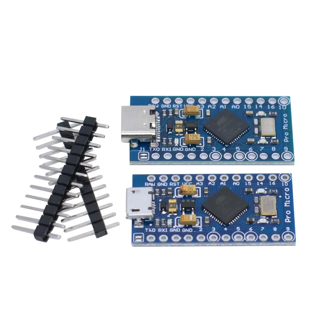 Pro Micro ATmega32U4 5V 16MHz Chip Original reemplazar ATmega328 para Arduino Pro Mini con cabezal de 2 filas de pines para Leonardo UNO R3 - imagen 3