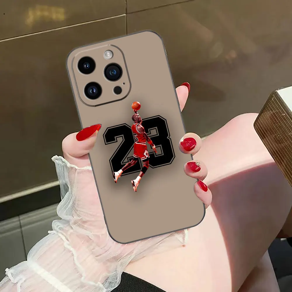 Reproductor de baloncesto 23 Funda de teléfono para iphone Apple 16E 16 15 14 13 12 11 Pro XS Max X SE 8 7 Plus Funda de silicona Funda Shell - imagen 3