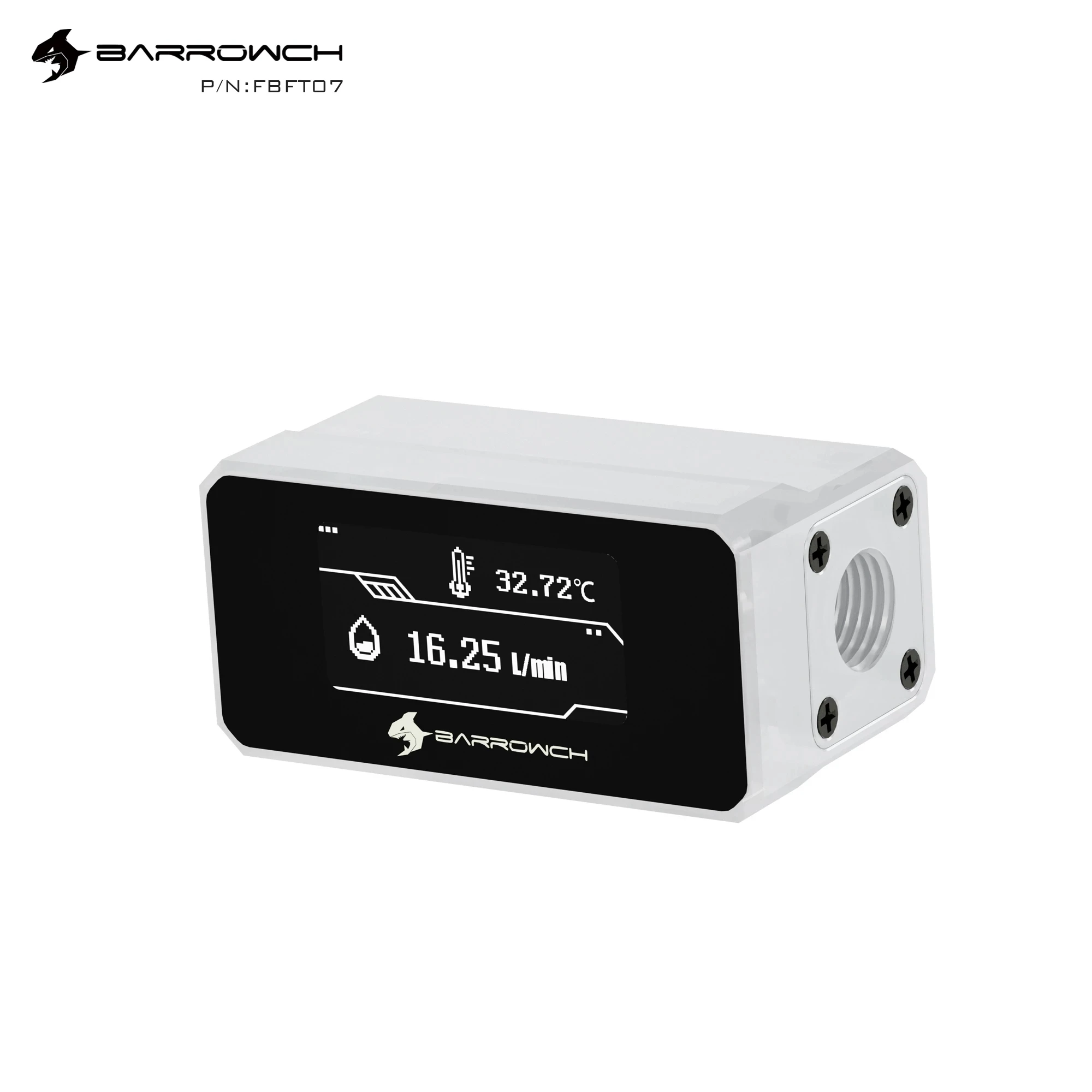 Freezemod PC Monitor de enfriador de agua OLED temperatura + flujo 2 en 1 refrigeración por agua medidor de flujo de construcción termómetro alarma - imagen 4