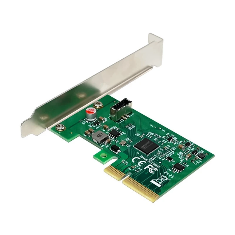 Tarjeta de expansión Top-PCI-E X4 a USB 3,2, 20Gbps tipo E, tarjeta adaptadora de red, Chip ASM3242 para Win 7/Win 8/Win 10/Linux - imagen 2