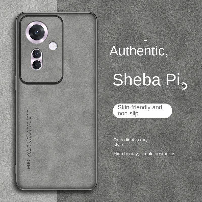 Oppo Reno 11 F CPH2603 funda de cuero PU superficie dura de PC contraportada a prueba de golpes mate funda de teléfono para Oppo Reno 11F Reno11F CPH2603 - imagen 4